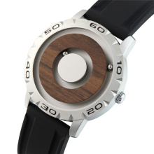 EUTOUR E031New Magnetic Wooden Dial Double Ball Parallel Wristwatch Luxury Men's Leisure Personality Pointer Free Quartz Watch